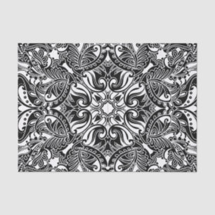 Black and White Paisley Tissue Paper
