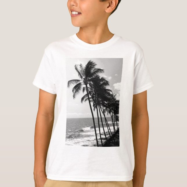 Black and White Palm Trees T-Shirt (Front)