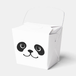Black And White Panda Cute Animal Face Design Favour Box
