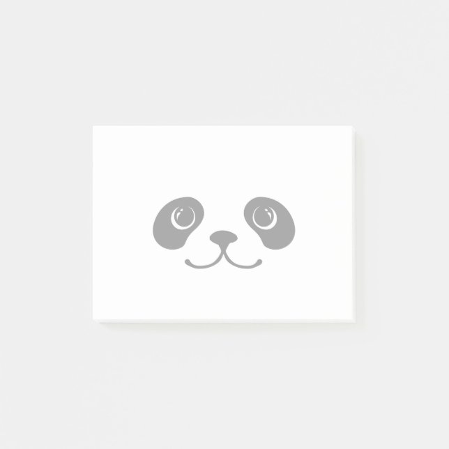 Black And White Panda Cute Animal Face Design Post-it Notes (Front)