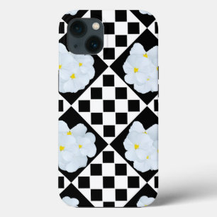 Black And White Pansy, iPhone 13 Case