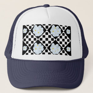 Black And White Pansy, Truckers Hat