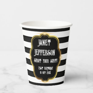 Black and White  Paper Cups