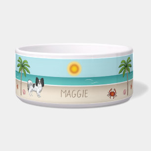 Black And White Papillon Dog Tropical Summer Beach