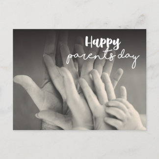 Black and White Parents Day Postcard