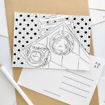 Black and White Paris Bistro Postcard<br><div class="desc">Black and white Paris bistro postcard featuring lovely cuppa Joe and at a French cafe. Say "wish we were here" with this darling postcard.</div>