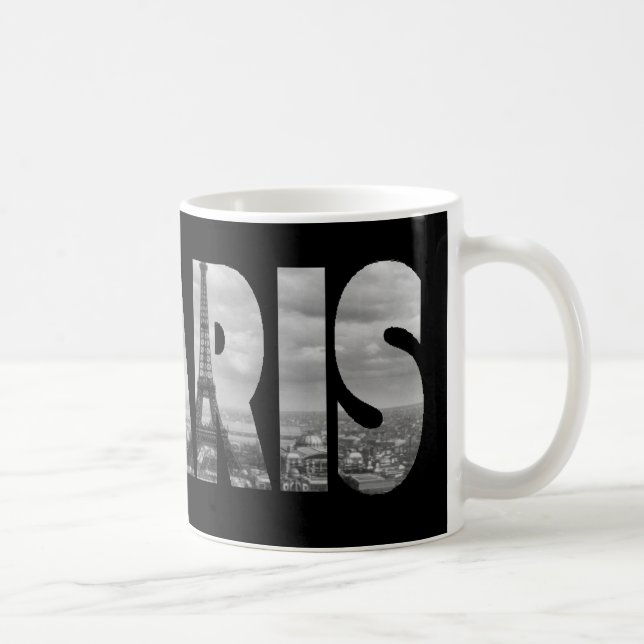 Black and White Paris Coffee Mug (Right)