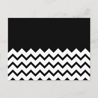 Black and White. Part Zig Zag, Part Plain Black. Postcard