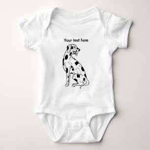 Black and white Patchwork Dalmatian Baby Bodysuit