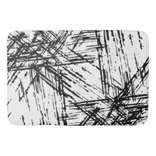 Black and White Pattern Bath Mat