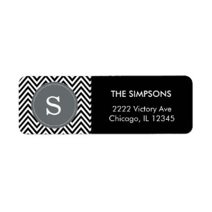 Black and White Pattern Chevron, Grey Customisable