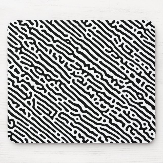 Black and White Pattern Mouse Pad (Front)