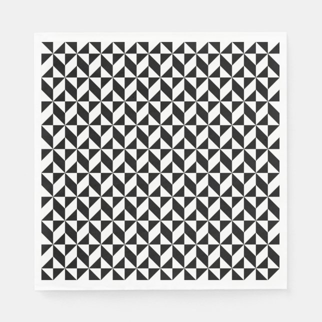 Black and White Pattern Napkin (Front)