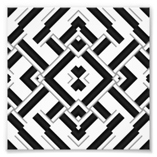 Black and White Pattern Photo Print
