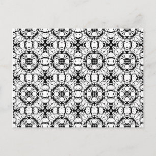 Black And White Pattern Postcard