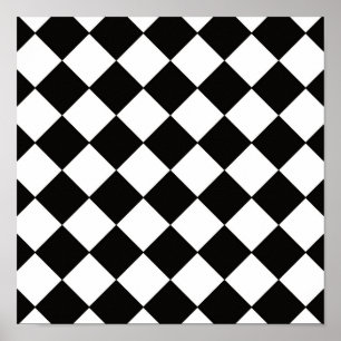 Black and white pattern poster
