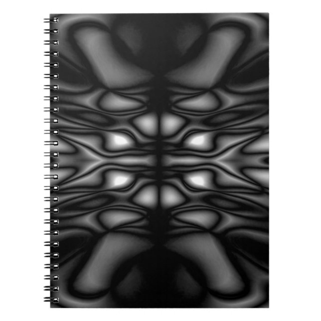 Black and white pattern spiral notebook (Front)