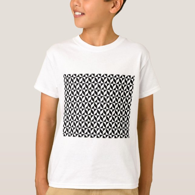 Black and White Pattern T-Shirt (Front)