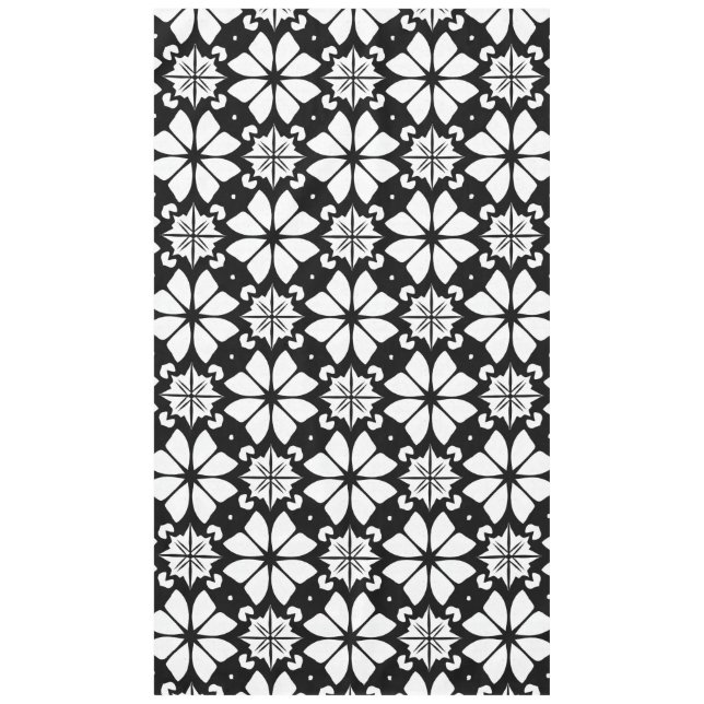 Black and white Pattern Tablecloth (Front)