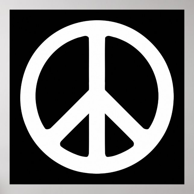 Black and White Peace Sign (Front)