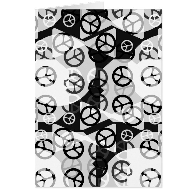 Black and White Peace Signs Collage (Front)