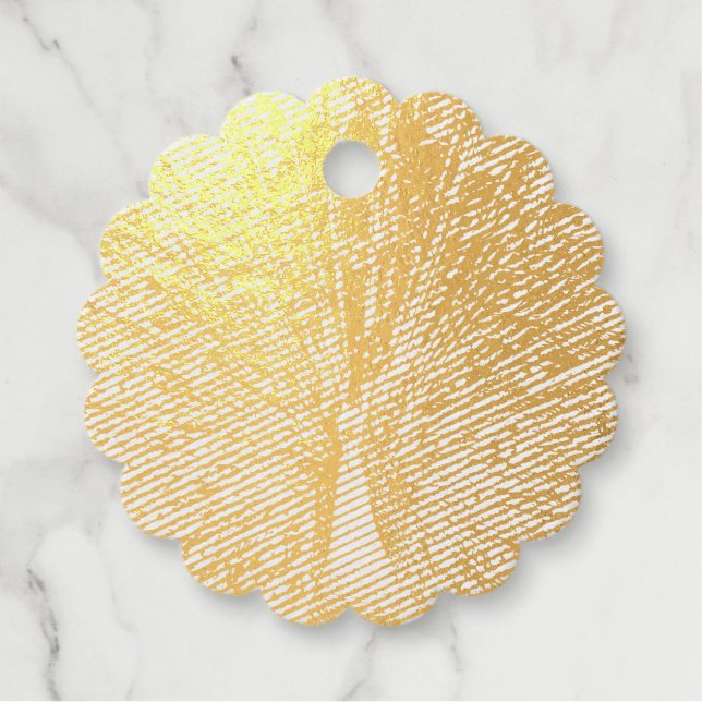 Black and White Peacock Favour Tags (Front)