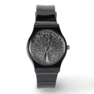 Black and White Peacock Watch