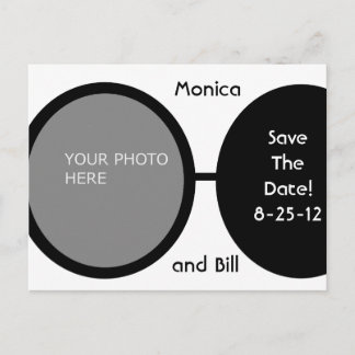 Black and White Pearls Announcement Postcard