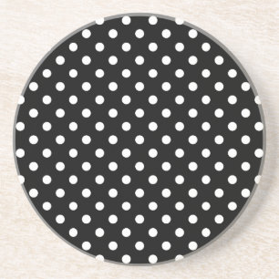 Black and White Peas Pattern Coaster