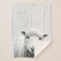 Black and White Peekaboo Sheep Minimalist Nursery