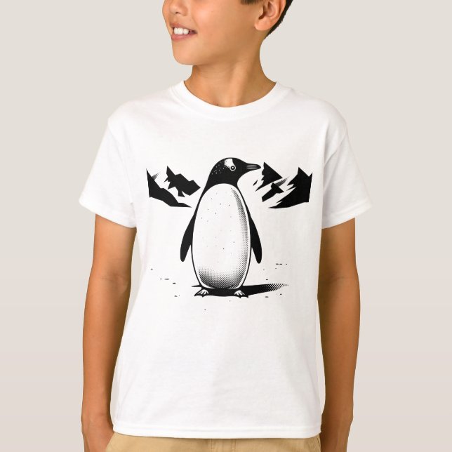 Black and White Penguin T-Shirt (Front)