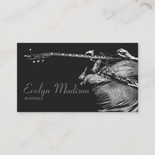 black and white people musician business card
