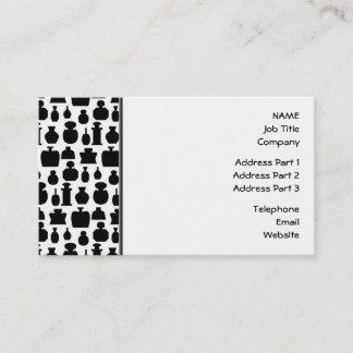 Black and White Perfume Bottle Pattern. Business Card