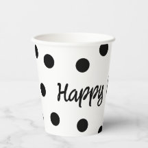 Black and white personalised birthday