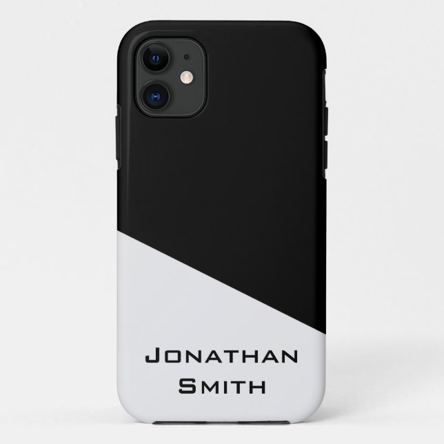 Black and White Personalised Modern iPhone 5 Case (Back)