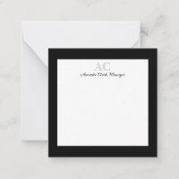 Black and White Personalised Monogram Name 
