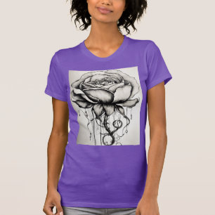"Black and white Petals" Women's Bella Canvas Tee