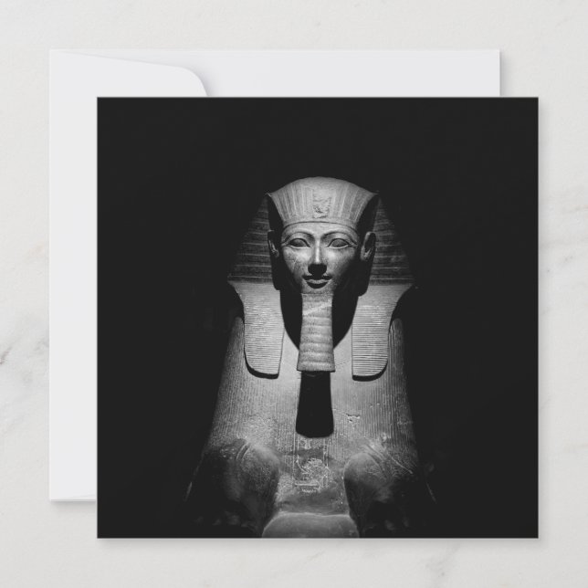 Black and white pharaoh king card (Front)