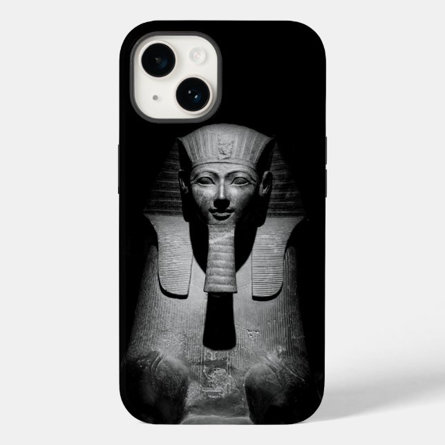 Black and white pharaoh king Case-Mate iPhone case (Back)