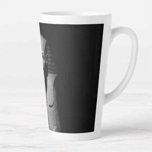 Black and white pharaoh king latte mug (Right)