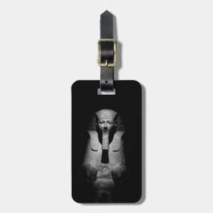 Black and white pharaoh king luggage tag