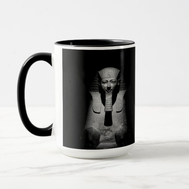 Black and white pharaoh king mug (Left)