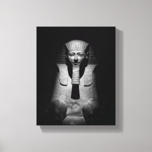 Black and White Pharaoh King Photograph Canvas Print