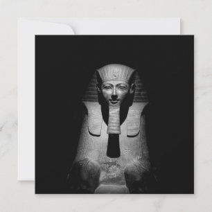 Black and White Pharaoh King Photograph Card