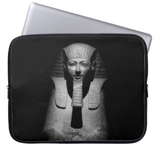 Black and White Pharaoh King Photograph Laptop Sleeve