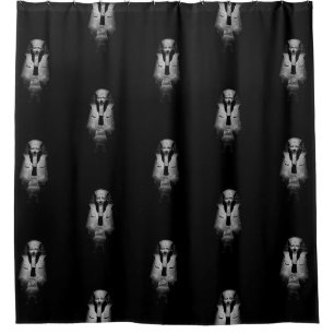 Black and White Pharaoh King Photograph Shower Curtain