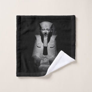 Black and White Pharaoh King Photograph Wash Cloth