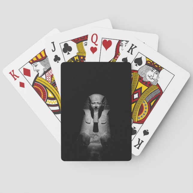 Black and white pharaoh king playing cards (Back)