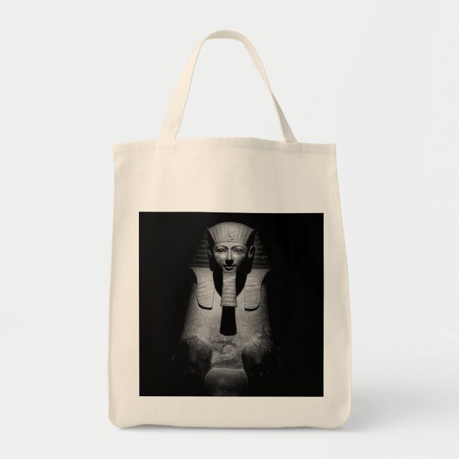 Black and white pharaoh king tote bag (Front)