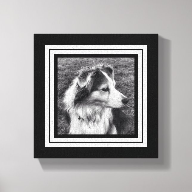 Black and White Phone Pic Mini Size Canvas Print (Front)